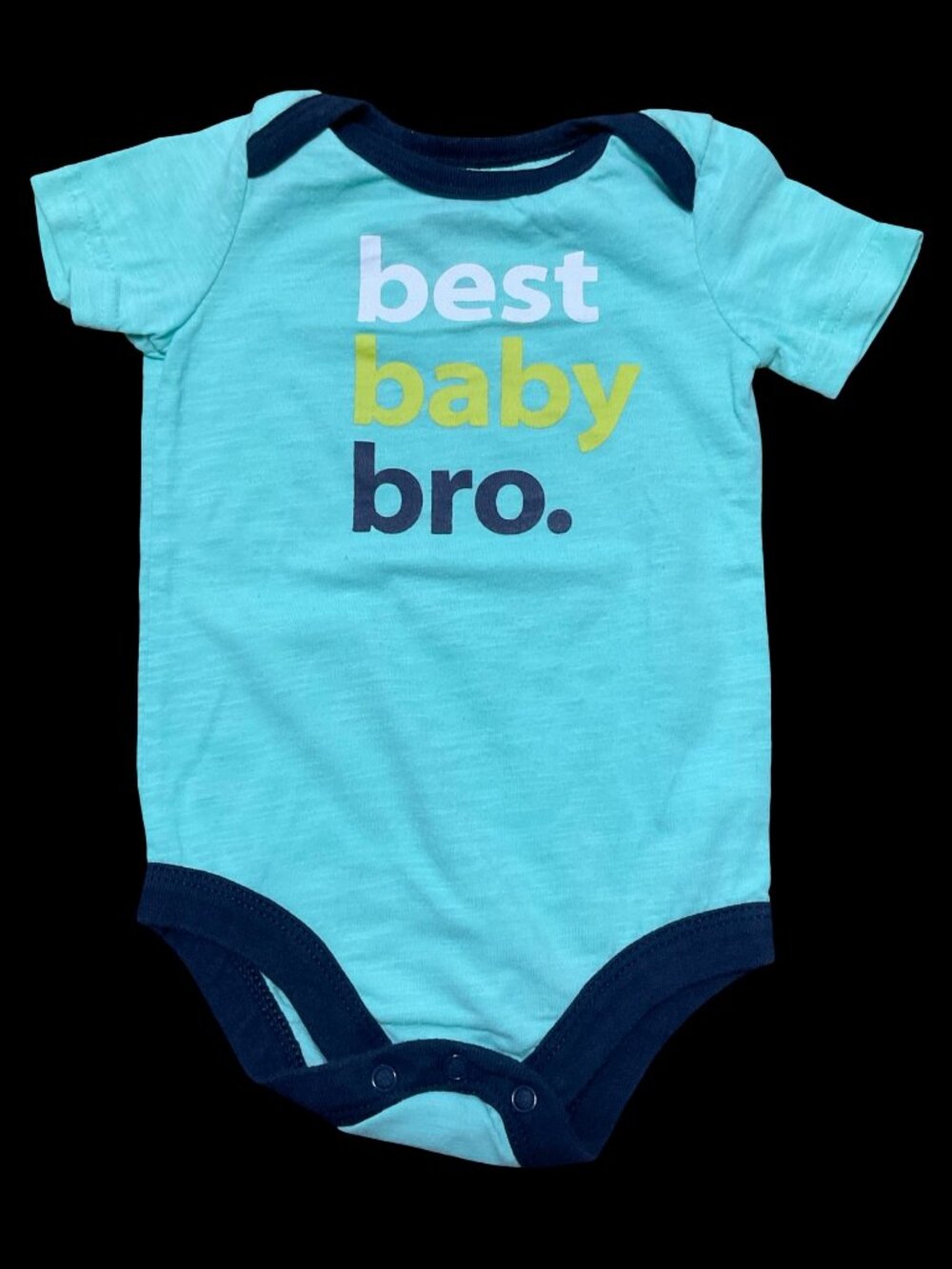 🌻10/$25 - Aqua/Navy "Best Baby Bro" Onesie